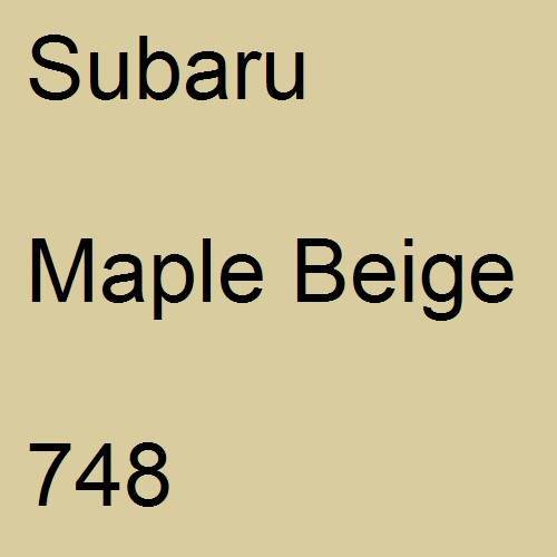 Subaru, Maple Beige, 748.